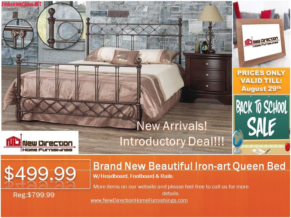 Brand New Beautiful Iron-Art Queen Bed Frame   W/Headboard, Footboard & Rails  Regular Price:  ...